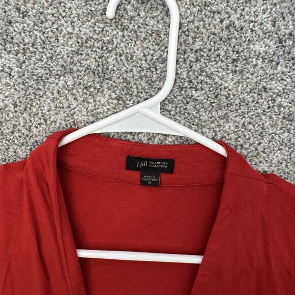 J. Jill Long Open Front Cardigan Medium Capsule Lagom Artsy Clean Girl Teacher - Picture 5 of 10